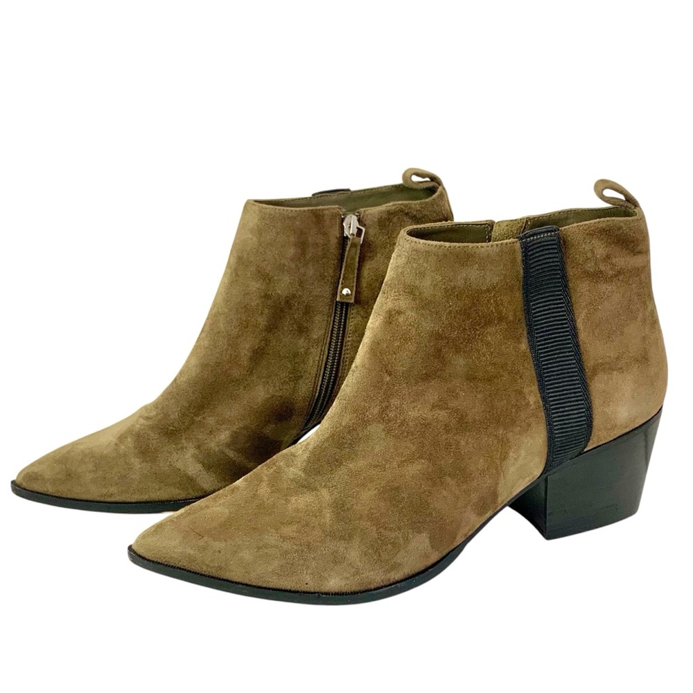 LÍNEA PAOLO Sevilla Dark Olive Suede Ankle Boots Sz 12